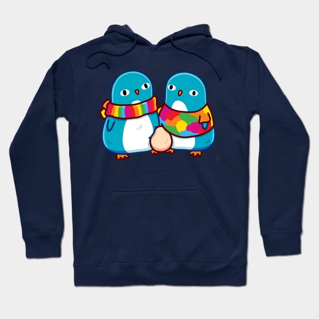 Two Awesome Penguin Dads Hoodie by LydiaLyd